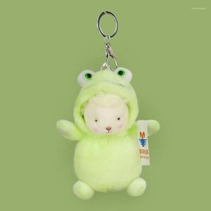 Keychains Bear Stuffed Toys Ornament Forest Animal Frog Plush Keychain Lamb Toy Sheep Dolls Alpaca Key Ring Miri22
