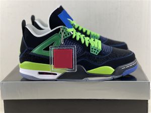 2022本物の4 doernbecher db men shoesブラックオールドロイヤルエレクトリックグリーンホワイトアウトドアスポーツスニーカーオリジナルボックスUS7-13