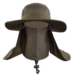 Outdoor Men Women Large Round Brim Block Quick Drying Fishing Hats Summer Sun Cap For Travel Mountain Bucket Hat 220627
