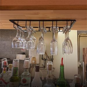 Glass de vidro de montagem de parede de ferro pendurador de cálice STEMware Organizer Rack 220615