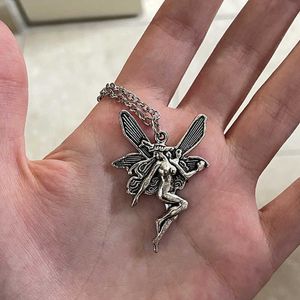 Fairy Frog Angel Necklace For Women Ancient Silver Color Fashion Animal Choker Chain Girls Jewelry Gifts