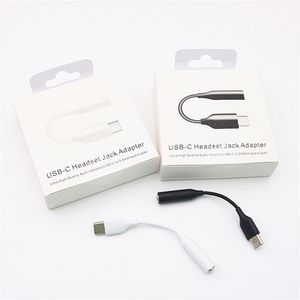 OEM Type-C till 3,5 mm hörlurar Kabeladaptrar USB-C Man 3.5 AUX Audio Kvinna Jack för Samsung S20 Not 10 20 Plus