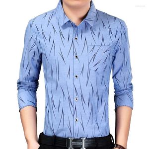 R.N.J. Brand Fire Prints Shirts Mens Roupas 2022 Vestido de manga longa Smart casual slim fit Men Shirt Social Shirt Men's Eldd22