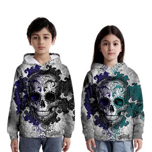 Męskie bluzy bluzy Produkt trendowe zszywanie 3D Student Student Casual Hoode Sweater Pullover Hoodie z kapturem 4-16 lat