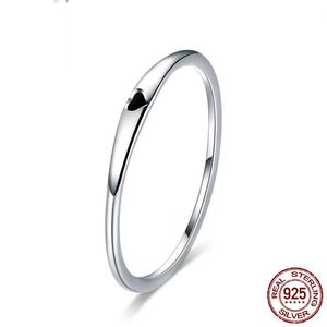 Solid Sterling Silver Ring com coração de esmalte para mulheres e garotas Jóias de joalheria Decoração de casamento em a