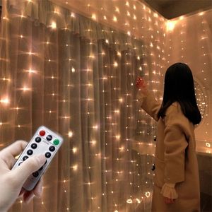 3M USB LED STRINGS CURTAINS HESTOON LED LED LIGHT GARLANDSクリスマスウェディングデコレーションストリングライトニューイヤーストリートガーランドフリンジ