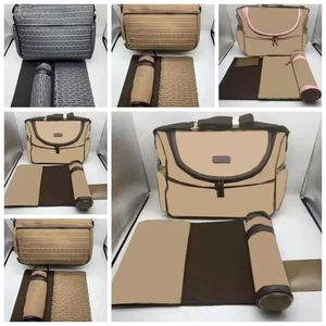 2023 Brand Diaper Bags Waterproof Mummy Diapers Bag infant baby Zipper Brown Plaid Print Sale Backpack Messenger Nappy Stackers Tote Inner Container Dry Bag