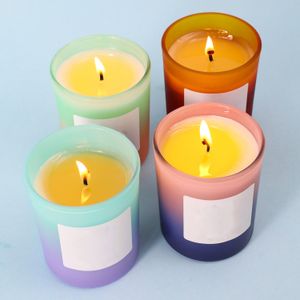 Candele profumate Portacandele in vetro Olio essenziale di piante naturali Cera di soia Decorazioni per la casa Decorazione romantica per matrimoni e feste di compleanno