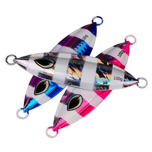 Hot 5 colori 11cm 100g La piastra di ferro a manovella lenta piombo pesce pesca in barca pesca in mare richiamo luminoso ferri da stiro piastre che affondano esche metalliche K1616