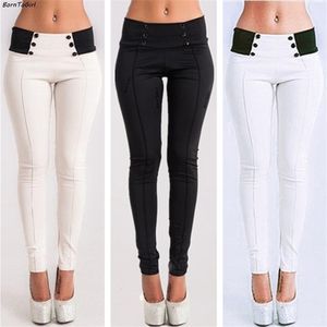 BorntoGirl Women Cantura alta jeans skinny leggings Mulher sexy preto branco cinza trecho fino calça jeans apertada femme 220701