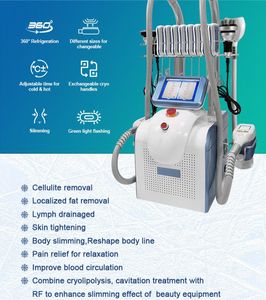 Nuovo arrivo 360 ° Cryolipolysis Fat Freeze 5 in 1 Macchina dimagrante modellamento del corpo grasso ridurre la perdita di peso Rimozione della cellulite 40K dispositivo cool sculpt Attrezzatura per crioterapia