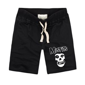 MISFITS ショーツ高品質夏のファッションスカルプリントメンズカジュアルフィットネスショーツコットンニットショートパンツプラスサイズ S-2XL 220507