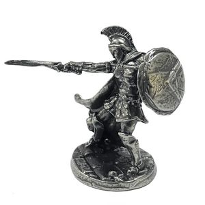 İç Dekorasyonlar 1 PCS Antik Spartan Roma Soliders Figürinler Minyatürler Vintage Metal Askerler Model Heykeli Masaüstü Araba Süsleme Hediyesi