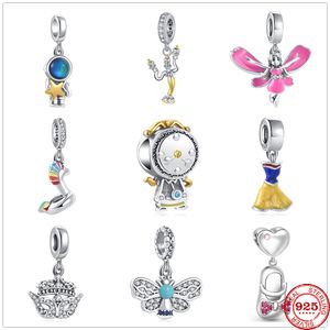 925 Sterling Silber Baumelnder Charm Kandelaber Glockenmaske My Baby Girl Perlen Bead Fit Pandora Charms Armband DIY Schmuckzubehör