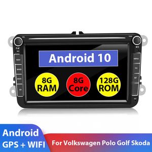 2 DIN Android 10 8 128 GPS CAR Multimedia Player Car Autoradio Radio для VW/Volkswagen/Golf/Polo/Passat/B7/B6 // Leon/Skoda