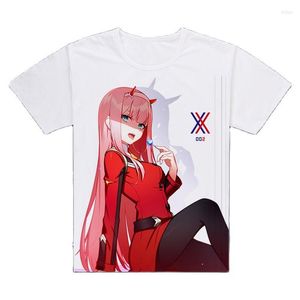 メンズTシャツhigh-QユニセックスアニメCOSダーリンでfranxx hiro zer