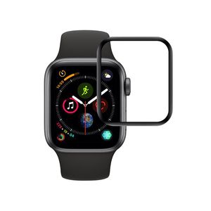 Zakrzywiony 3D Pełny klej hartowany szklany ochrona ekranu dla Apple Watch IWatch 38 mm 42 mm 40 mm 44 mm 41 mm 42 mm Series 4 Black Film z pakietem detalicznym