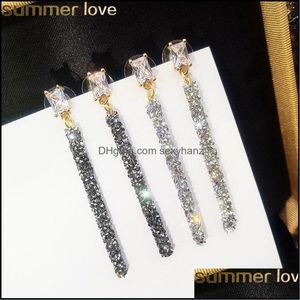 Brincos de lustres de lustres de jóias Novo cristal de moda longa para mulher metal metal