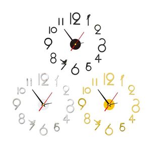 Duvar Saatleri Yaratıcı DIY Saat Sessiz Akrilik Ofis Ev Dekoru İçin Sıkıştırma ile Kolay Montajı Saat Düğümü Clockswall