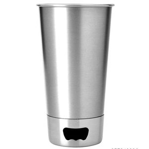 20st Cups med flasköppnare 500ml Ölglas 304 Stainless Steel Party Cups 16oz Tumbler Metal Kök Bar Verktyg