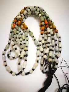 Collar De Cuentas De Jadeita al por mayor-Collares colgantes piezas naturales un jade jadeite beads collar cuerda cuerda para pulgadas