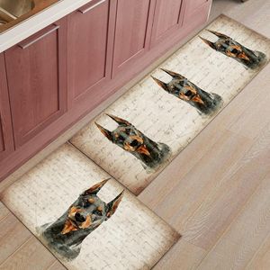 Ковры Doberman Pincher Kitchen Mat Modern Want Want Antiplip Crugs коврики гостиная ковровая швейцар