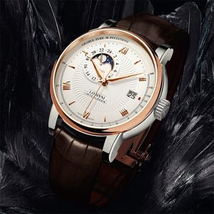 Lobinni Japan Movement Automatic Watch Men يميلون إلى رجال الأعمال رجال Wristwatch Sapphire مقاوم للماء 2020 T200409