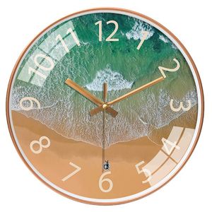 Corloges murales Nordic Clock Easy Lisibles Big Numbers Silent Non Ticking Modern Decorative For Kitchen Living Room Wall