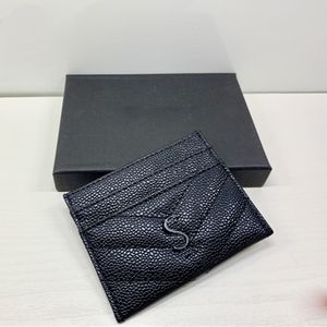 Commercio all'ingrosso di design di lusso borsa originale titolare della carta di qualità vera pelle stile Francia donna uomo borse uomo portachiavi moneta di credito mini portafoglio borsa fascino tela