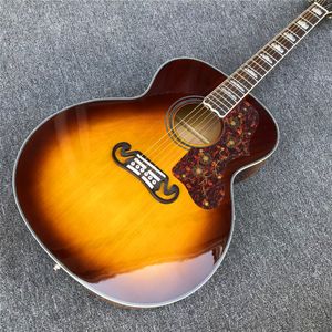 Sunset 43" Solid Spruce J200vs Acoustic Guitar,Top quality Custom Maple Wood Jumbo Body J200 Electric Guitarra