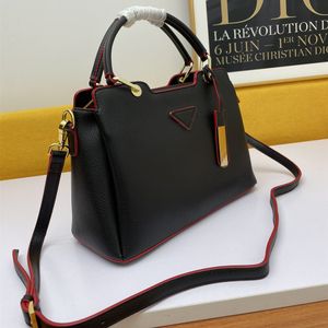 Designer bolsas de luxo bolsa bolsa galeria de couro de couro saco médio duplo alça de alça de alça de ombro mulheres cordas cruzadas bolsa preta de alta qualidade