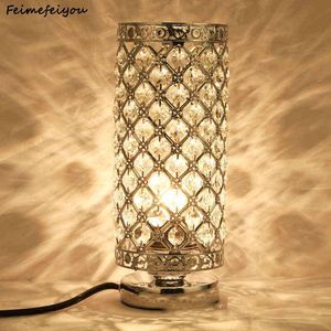 2021 Simple Modern Crystal Table Lamp Ins Girl Warm and Romantic Bedroom Bedside Lamp Creative Decoration Touch Night Light H220423