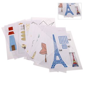 20pcs modello di stampo in carta speciale casuale formato A4 disegno 3D copia lastra per la stampa penna stencil per bambini Doodle XP 220704