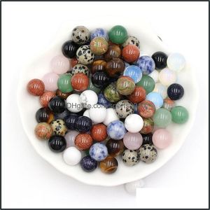 Arts And Crafts Arts Gifts Home Garden 10Mm Chakra Loose Reiki Healing Natural Stone Ball Bead Palm Quartz Mineral Crystal Dh93A