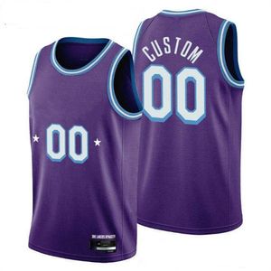 Maglia da basket personalizzata Los Angeles stampata con design fai-da-te Personalizzazione Uniformi della squadra Stampa personalizzata con qualsiasi nome Numero Uomo Donna Gioventù Ragazzi Maglia viola