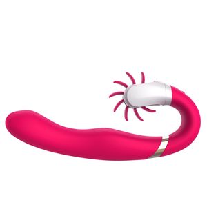 Вибраторы поцелуя языка с 12 прежние вибрирующие дилдо для женского клитора Симуляция электрический водонепроницаемый язык лизать вибратор USB зарядки секс