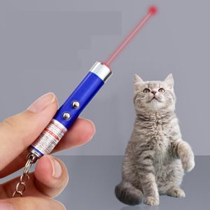 Zabawy kota śmieszna LED LED zabawka 5MW Red Dot Light 650nm Wskaźnik Pen interaktywny kij losowy kolor