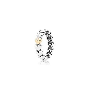 Nowa luksusowa para pierścionka Pierścień Anniversary Gift Wysoko jakościowa biżuteria modna odpowiednia na oryginalny pandoras pierścionek damski dar