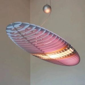 Italian Morden Creative Restaurant Aluminum Pendant Lamp Lights Personality Oval Color Filter Living Room Decoration