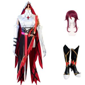 Genshin Impact Rosaria Cosplay Costume Game Outfits Dress Halloween Carnival Women Girl Uniforms Wig Scarpe