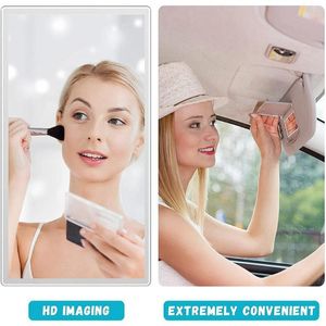 Andra interiörstillbehör 6.5 cm Universal Car Mirror Portable Makeup Visor Steel HD Car-Styling Sunshading Mirrors Auto E4Z8OTHER