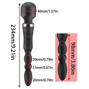 NXY Vibrators Powerful female vibrating rod AV rod to stimulate clitoris G-spot anus double motor men and masturbators 0110