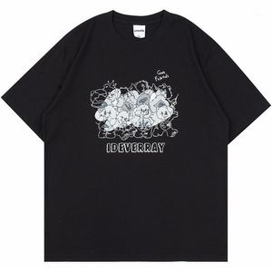 T-shirt da uomo Estate Uomo T-shirt manica corta Hip Hop Simpatico orso Famiglia T-shirt stampata 2022 Streetwear Harajuku Cotone casual T-shirt larghe Te