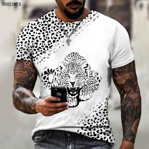 Animal World Leopard 3D Baskılı Erkek ve Kadın T-Shirts HD Kısa kollu büyük boy yazlıklar2519