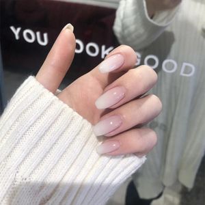 Innocent Nude Pink Press on Nails Wearable Long Ballerina False Nails 24 PCS Нежные и удобные товары для дизайна ногтей