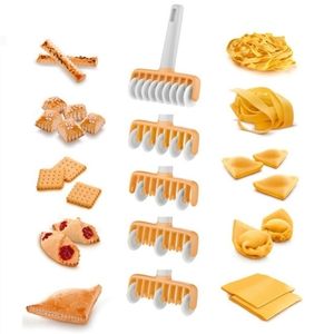 Stampo per torta Spatola per glassa in plastica Rotonda Tagliabiscotti Rotolamento Biscotto Taglio Pasticceria Lama Cerchio Pasta per gnocchi Maker Y200618