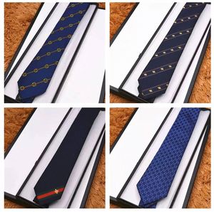 Designer Mens Tie Bee Pattern Silk Tie Brand Neck Ties for Men Formal Business Wedding Party Gravatas With Box