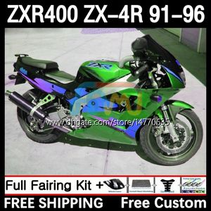 Kawasaki Ninja ZXR 400 CC ZX-4R ZX4RのOEMボディ91-96ボディワーク12DH.148 ZX 4R 4 R 400CC ZXR400 91 92 93 94 95 96 ZXR-400 1992 1993 1994 1996フェアリンググリーングリーン