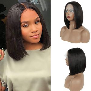 13x4 Lace Frontal Wigs Straight Short Bob Wig Lace Front Human Hair Wigs For Women Pre Plucked Mongolian Remy