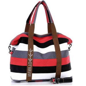 Mulheres Canvas Messenger Bag Bags femininas Bolsas de ombro feminino Top Handle Streep To Shopp